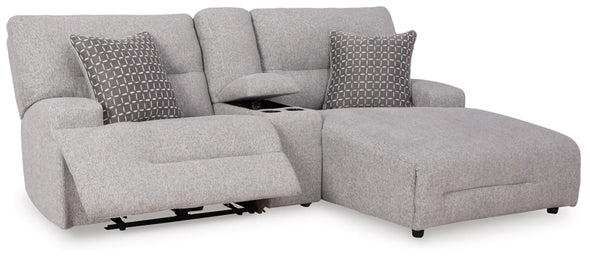 3-Piece Power Reclining Modular Sectional Sofa W/ Chaise