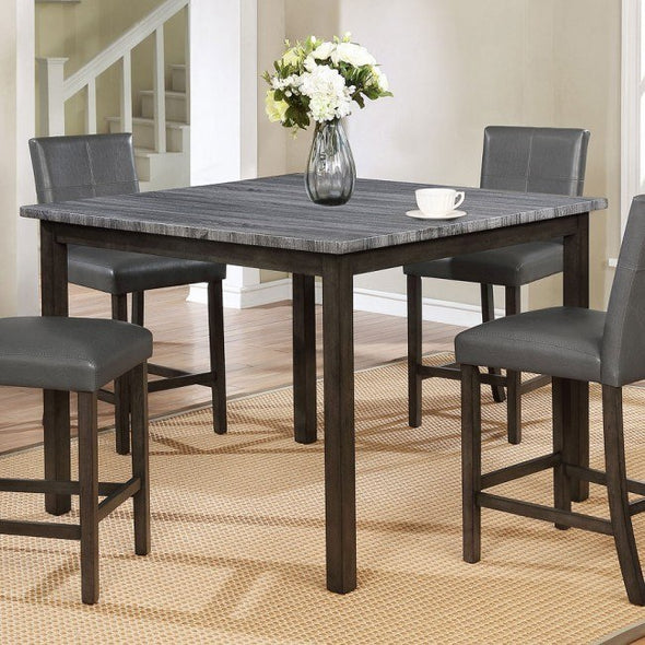 Pompei Grey Dining Table with 4 Counter Height Chairs