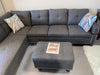 Love Sectional Sofa with Dropdown Cupholder and Ottoman