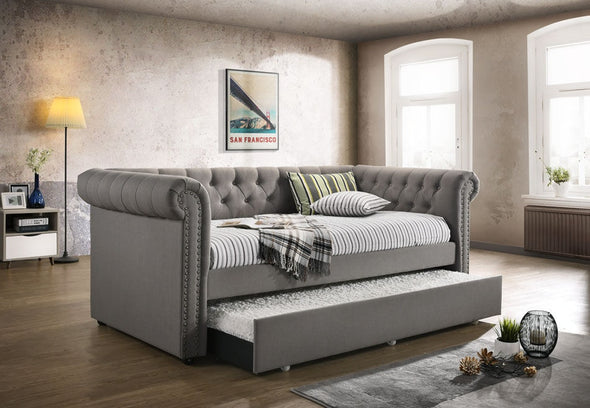 Cathy Upholstered Day Bed With Trundle