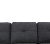 Gray Fabric Sectional With Built In Cupholder