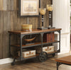 Roy Sofa Table With 2-Shelf Rustic Brown