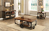 Roy Sofa Table With 2-Shelf Rustic Brown