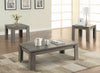 3-Piece Occasional Table Set Weathered Grey