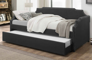 Leoina Dark Gray Twin Day Bed With Trundle