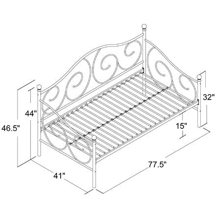 Victoria Metal Day Bed
