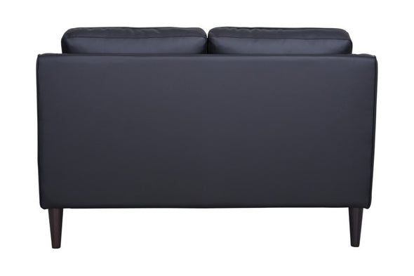 Lazio Black Leather Sofa, Loveseat & Chair