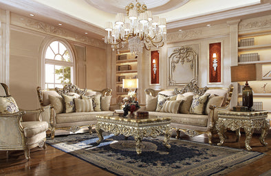 Goldenica Living Room Set 3 Pc