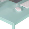 Aqua Computer Desk with Shelves