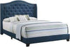 Galzena Greenish Blue Upholstered Bed Frame