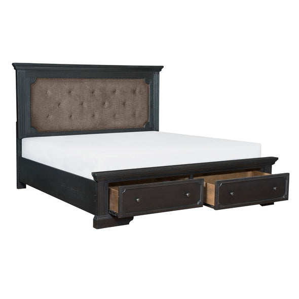 brook queen bed platform bed with footboard storage