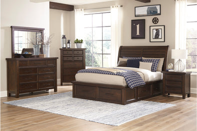 Gonrez Platform Queen Bed with Drawers