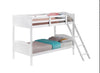 Brazini White wooden twin over twin bunk bed