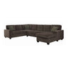 Stanzia Brown Large Linen Storage Sectional With Pillows