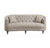 3PCS Sloped Arm Upholstered Sofa Set Trim Grey