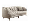 3PCS Sloped Arm Upholstered Sofa Set Trim Grey