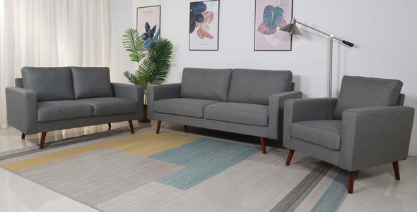 New York 3 pc Living Room Set- Gray