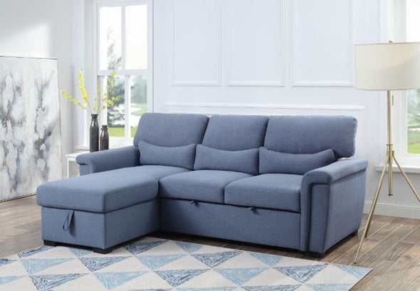 Haruko Sectional Sofa with Pullout Bed with Storage