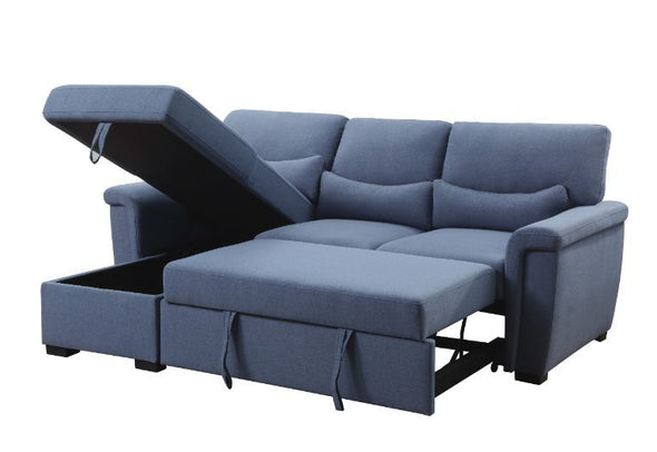 Haruko Sectional Sofa with Pullout Bed with Storage