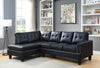 Jeimmur Black PU Sectional Sofa