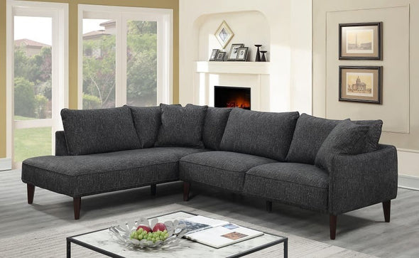 Asher Charcoal 2pc  Left Facing Sectional